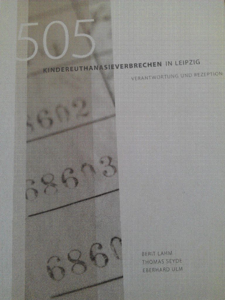 Buchcover „505 Kindereuthanasieverbrechen in Leipzig“